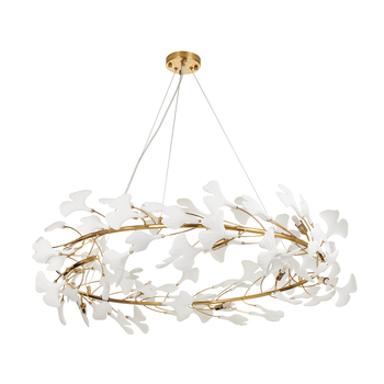 Pendant lamp BOTANIKA gold white 100 cm