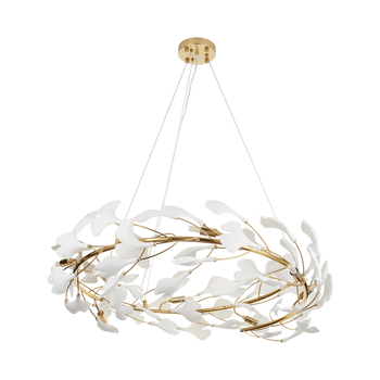 Pendant lamp BOTANIKA gold white 80 cm