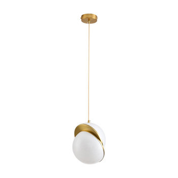 Pendant lamp ORBITA white & gold 20 cm