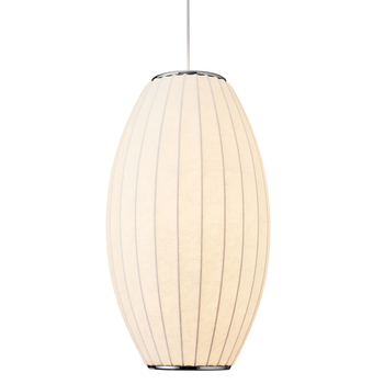 Pendant lamp SILK BARREL white 60 cm